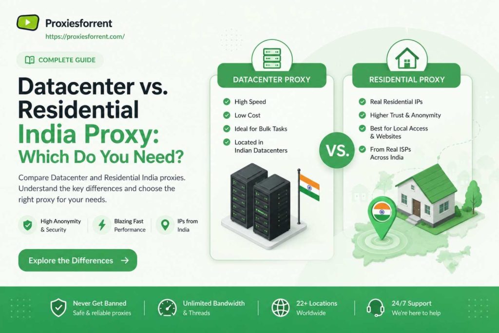 Datacenter vs. Residential India Proxy: Which Do You Need?