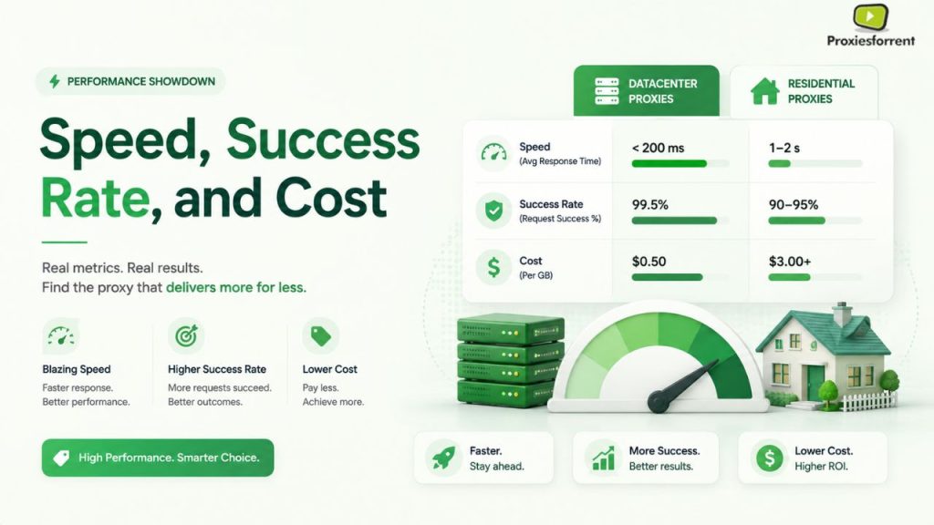speed, sucess rate and cost of proxies