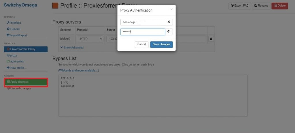 Step-7 How to set up proxy on SwitchyOmega?