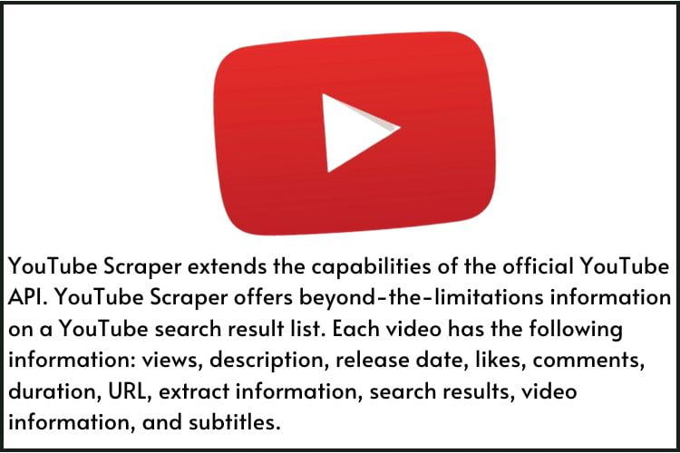 What does youtube scraper do
