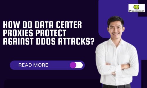 How do data center proxies protect against DDoS attacks?