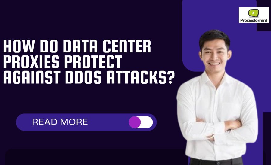 How do data center proxies protect against DDoS attacks?